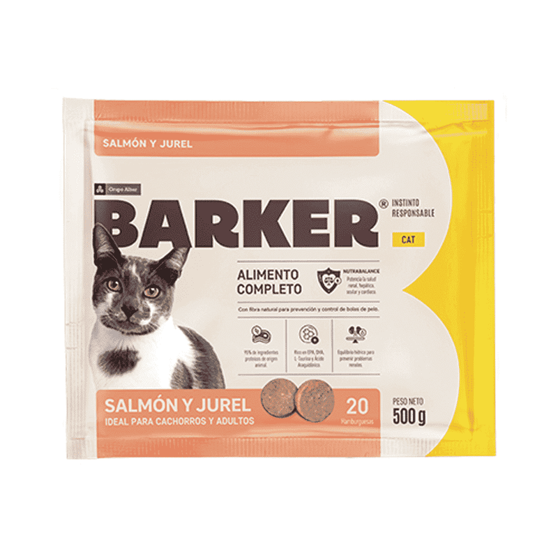Barker Cat Hamburguesas de Salmón y Jurel x 20 und – 500 gr