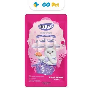 Moochie Tuna & Salmon 15 Gr x 5 Und – Snack para Gato Sabor Atún y Salmón