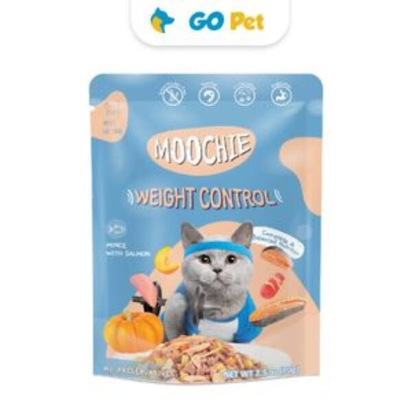 Moochie Cat Benefits Weigth Control Pouch 70 Gr – Control de Peso – Salmón