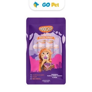 Moochie Chicken & Purple Sweet Potato 15 Gr x 5 Und – Snack para Gato Sabor Pollo y Camote