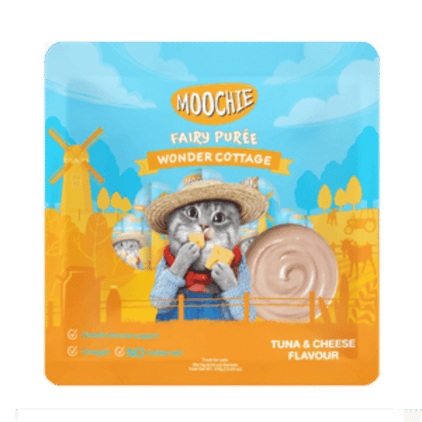 Moochie Tuna & Cheese 15 Gr x 25 Und – Snack para Gato Sabor Atún y Queso