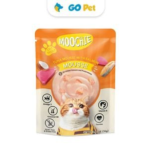 Moochie Cat Tuna Mousse with Salmon Pouch 70 Gr – Atún con Salmón