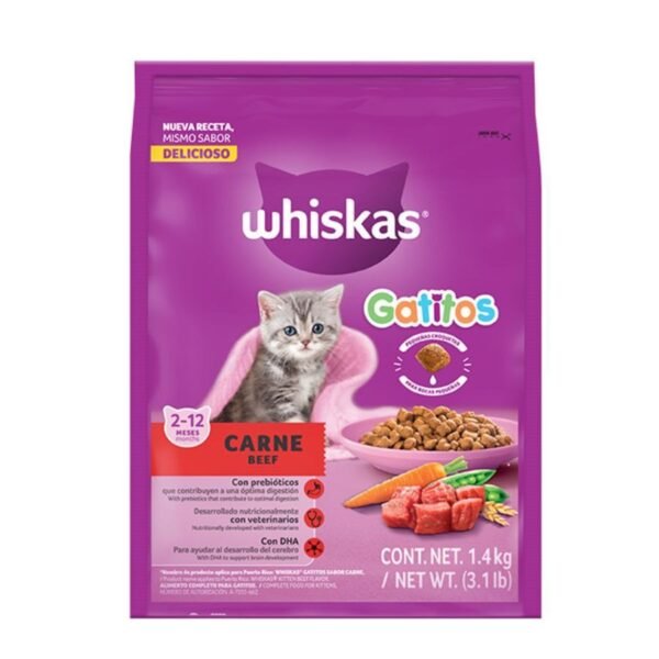 Whiskas Gatitos Carne 1.4Kg
