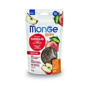 Monge Gift Meat Minis Dental Cat Adult – Conejo y Manzana 50Gr