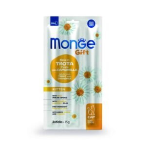 Monge Gift Soft Sticks Kitten Cat 15 Gr – Crecimiento – Trucha con Manzanilla