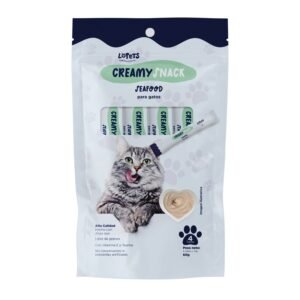 Lopets Creamy Snack Para Gatos – Seafood x 60 G (4x15g)
