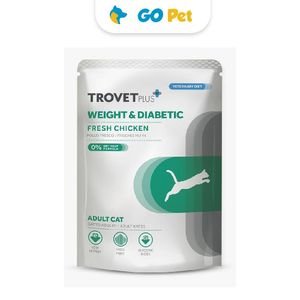 Trovet Plus Adult Cat Weight & Diabet Fresh Chicken Pouch 85 Gr – Control de Peso y Diabetes – Pollo