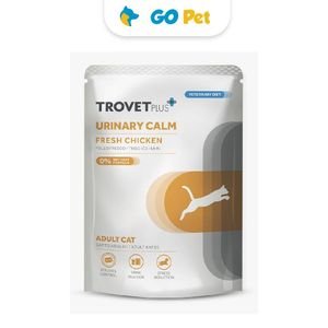 Trovet Plus Adult Cat Urinary Calm Fresh Chicken Pouch 85 Gr – Salud Urinaria y Estrés – Pollo – Vencimiento 22.06.2025