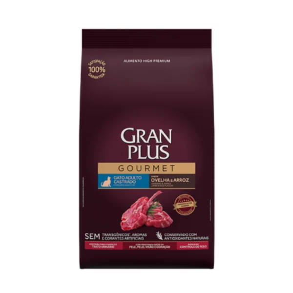 Gran Plus Gato Gourmet Adulto Castrado Oveja Y Arroz 1 Kg