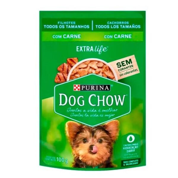 Dog Chow Alimento Húmedo Para Cachorros Razas Pequeñas Carne y Leche 100 gr
