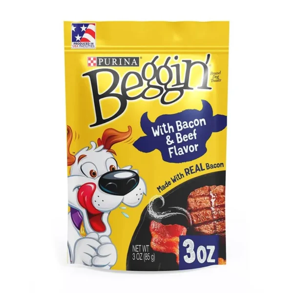 Beggin’ Snack Para Perros Con Tocino y Sabor a Carne 85 gr