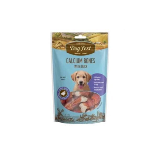 Dog Fest Puppy Treats y Chews Calcium Bones With Duck