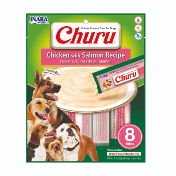 Churu Perro Chicken/Salmon (8 Unidades)