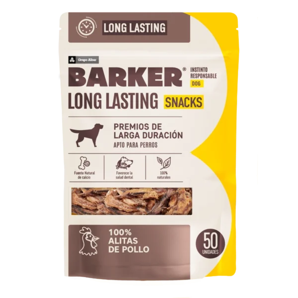 Barker Long Lasting Snacks Alitas De Pollo (50 Unidades)