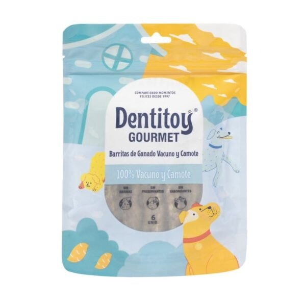 Dentitoy Gourmet Barritas De Vacuno y Camote X 6 Unid