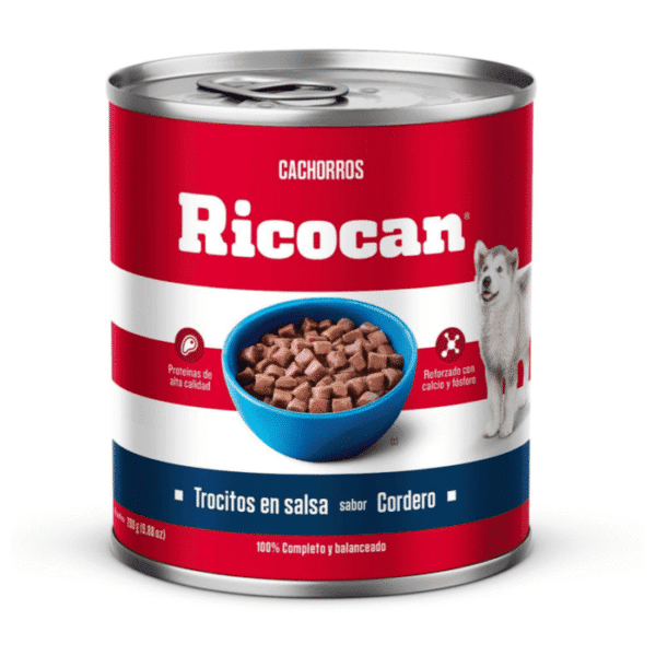 Ricocan Trocitos en Salsa de Cordero – Cachorros x280gr
