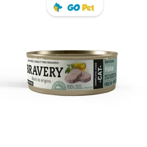 Bravery Hake Sterilized Cat Wet Food 70 Gr – Gato Adulto Esterilizado – Merluza