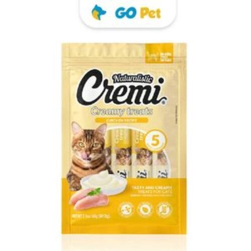 Cremi Chicken Recipe 12 Gr x 5 Und – Snack para gato sabor Pollo