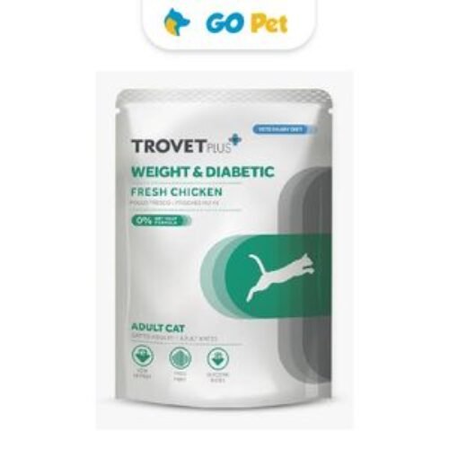 Trovet Plus Adult Cat Weight & Diabet Fresh Chicken Pouch 85 Gr – Control de Peso y Diabetes – Pollo