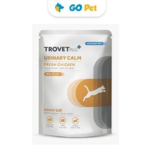 Trovet Plus Adult Cat Urinary Calm Fresh Chicken Pouch 85 Gr – Salud Urinaria y Estrés – Pollo – Vencimiento 22.06.2025