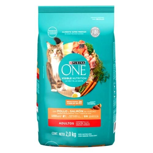 One Gato Adulto Salmon Alimento Seco Gato 2kg
