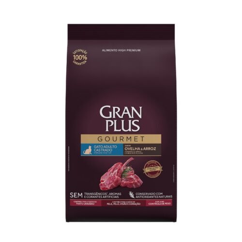 Gran Plus Gourmet Gato Adulto Castrado Sabor Cordero Y Arroz