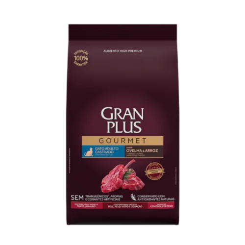 Gran Plus Gato Gourmet Adulto Castrado Oveja Y Arroz 1 Kg
