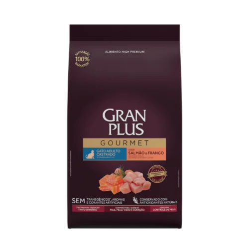 Gran Plus Gato Gourmet Adulto Castrado Salmon Y Frango 1 Kg