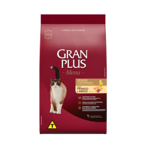 Gran Plus Gato Senior Castrado Pollo Y Arroz 3 Kg