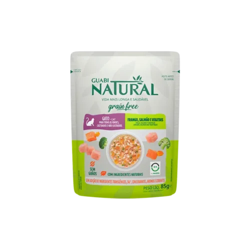 Guabi Natural GF Gatos Adultos Pollo, Salmón y Vegetales x 85gr