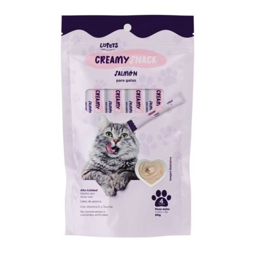 Lopets Creamy Snack Para Gatos – Salmón  x 60 G (4x15g)