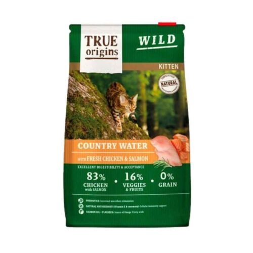 True Origins Wild Cat Kitten Country Water Alimento Seco Gato x2kg