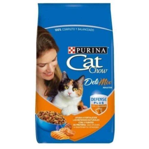 Cat Chow Adultos Delimix Salmón, Carne Y Pollo Alimento Seco Gato x3kg