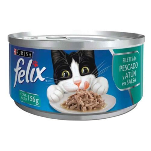 Felix Filetes de Pescado y Atún en Salsa Lata 156Gr