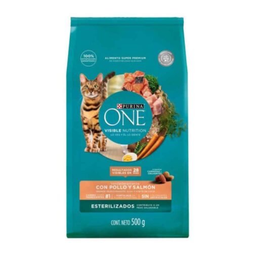 One Esterilizado Salmon Alimento Seco Gato 2kg