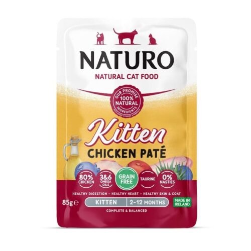 Naturo Paté de Pollo para gatito entre 2 – 12 meses 85gr